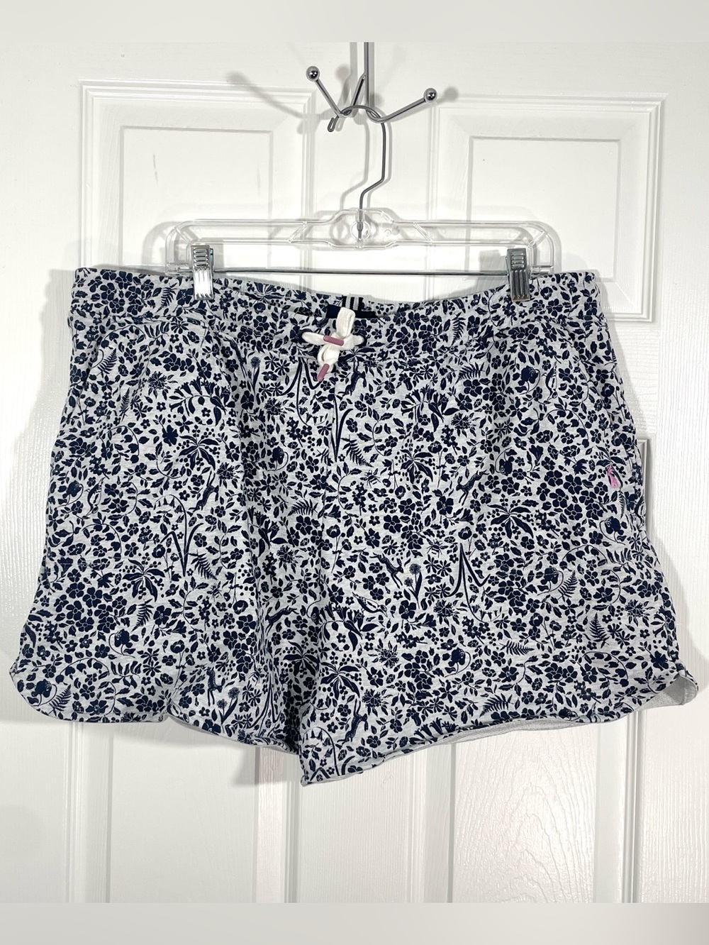 Joules Floral Pull On Shorts Bunny Print Coastal Cottagecore